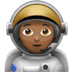 🧑🏾‍🚀 astronaut: medium-dark skin tone display on Apple